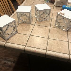 White Decorative Lantern Set